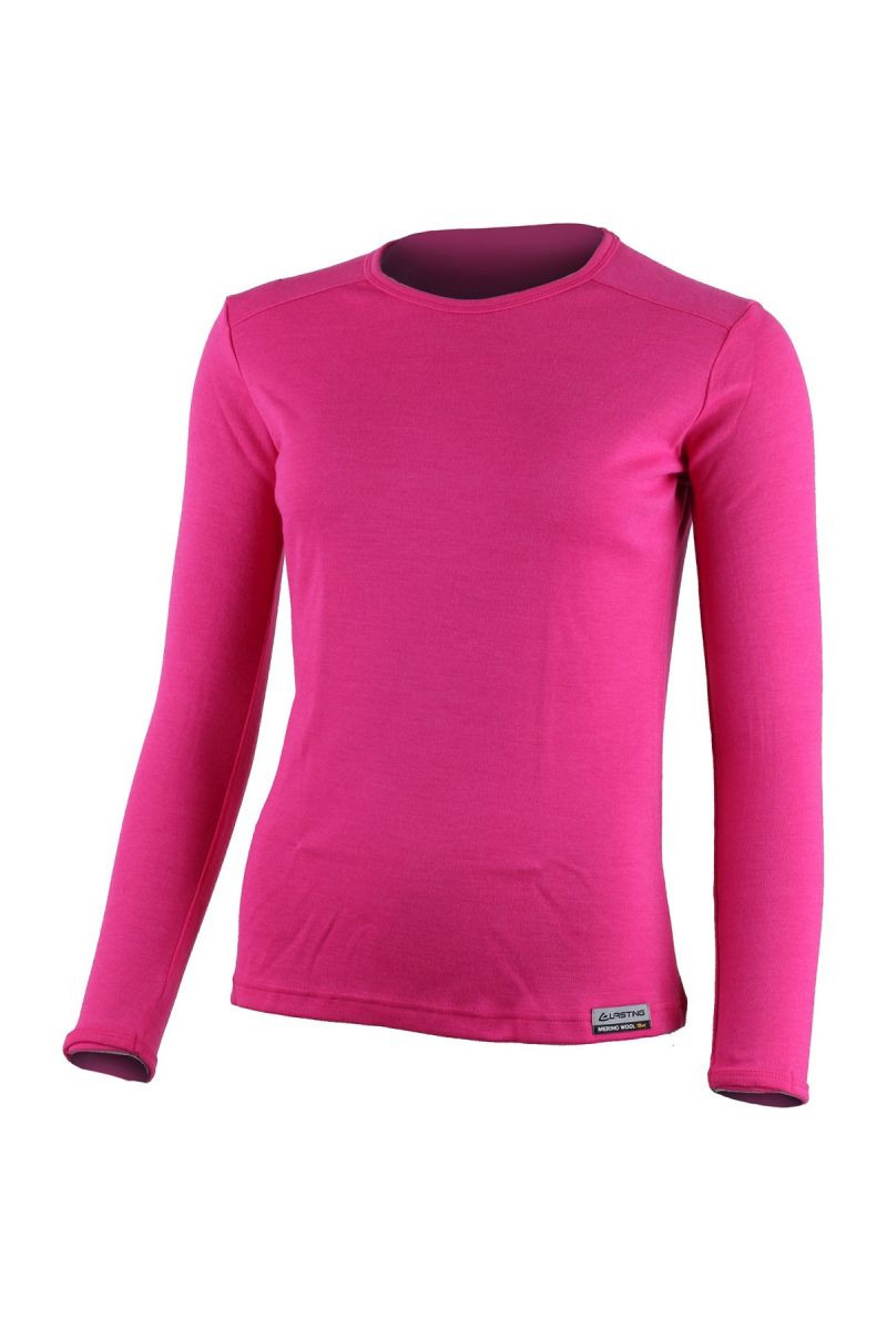 Lasting dámská merino mikina BELA 3434 růžová Velikost: M