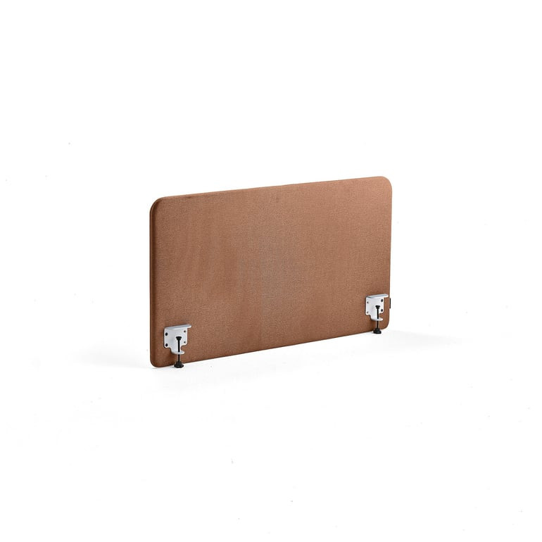 Stolový paraván ZONE, bílé svorky, 1200X650x36 mm, potah Rivet, měděná