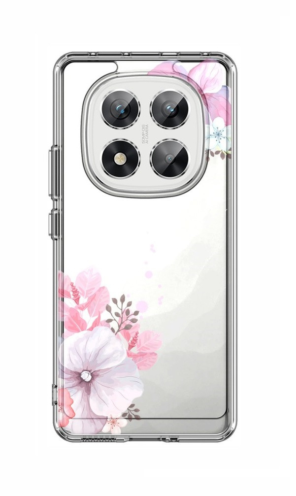 Kryt TopQ Image Xiaomi Redmi Note 14 Pro 5G pevný Violet Blossom 136791