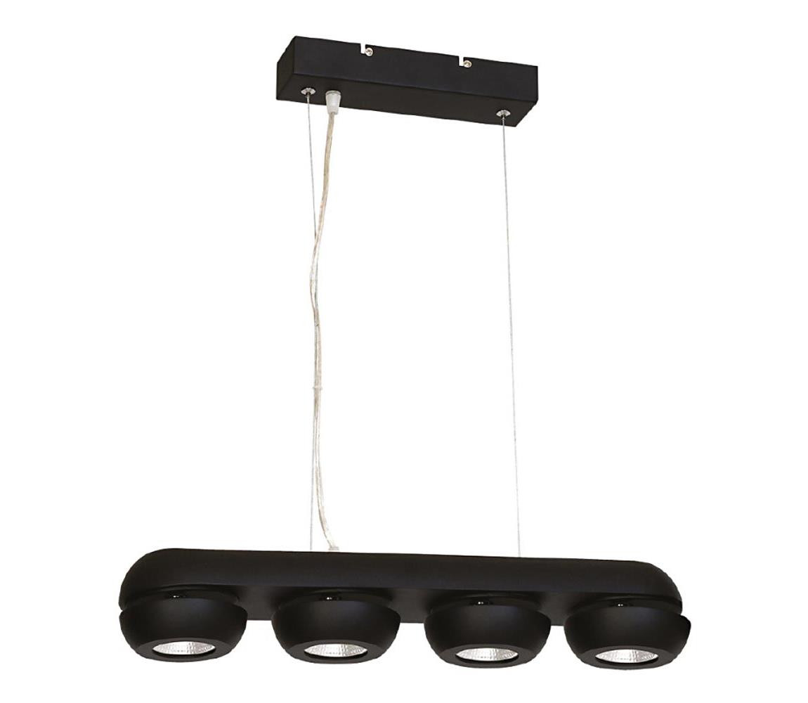 LED Lustr na lanku FLARE 4xLED/10W/230V černá