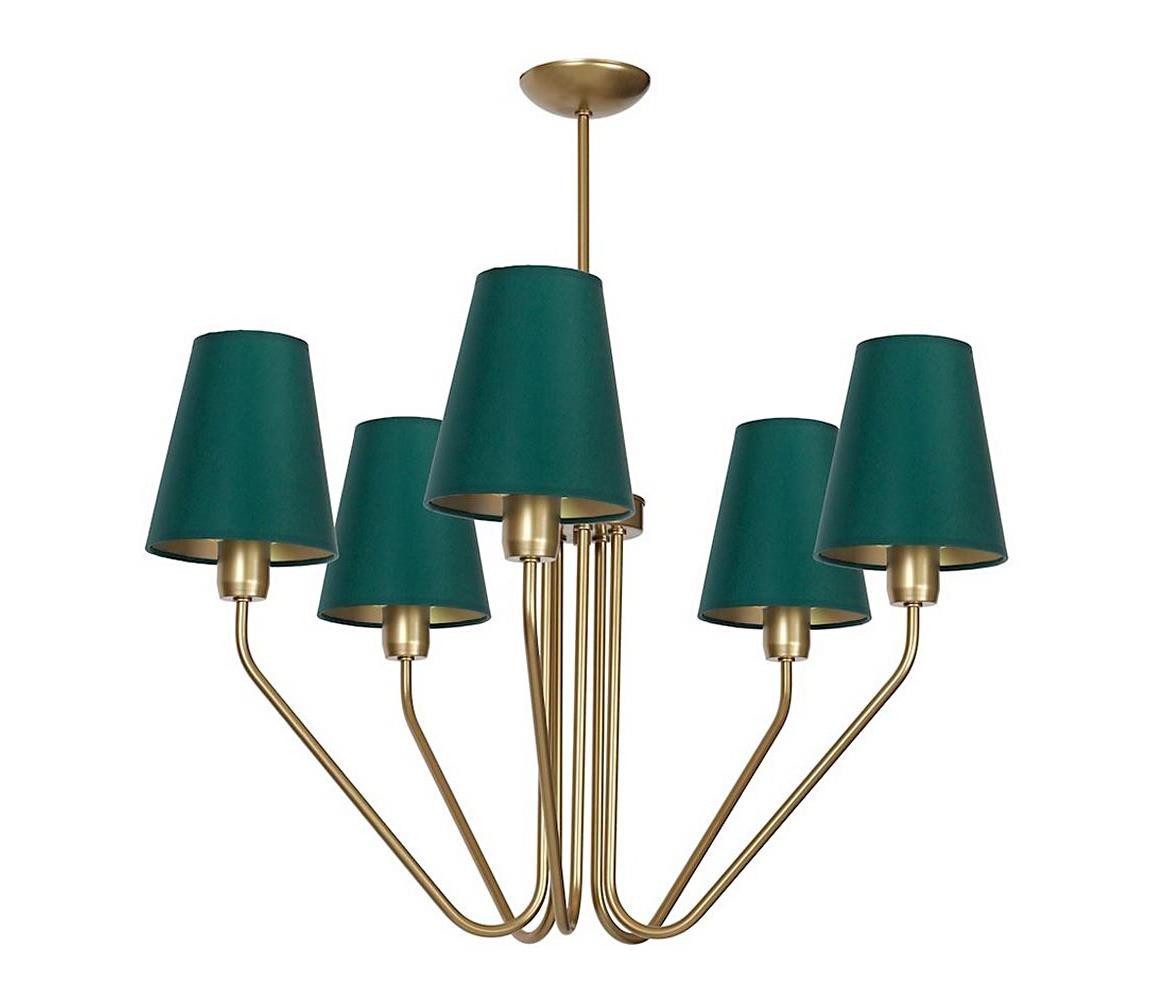 Lustr na tyči VICTORIA 5xE27/60W/230V zelená