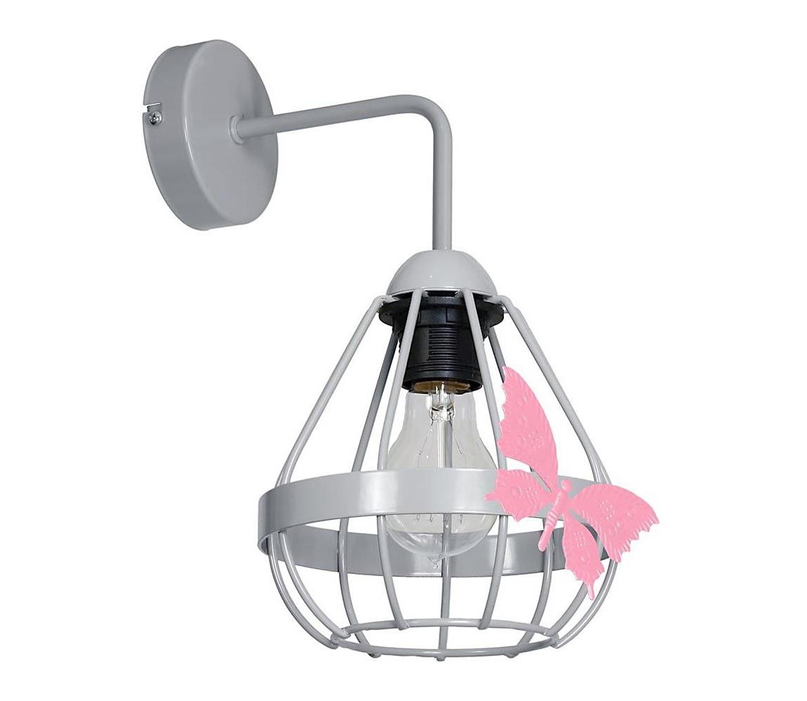 Dětské nástěnné svítidlo KAGO 1xE27/60W/230V šedá