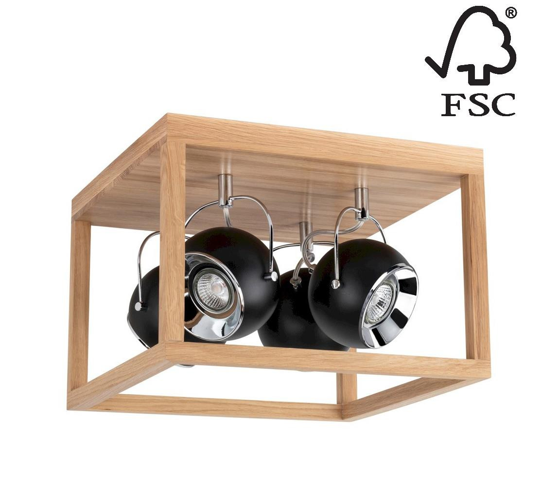 5224474 - LED Stropní svítidlo ROY 4xGU10/5W/230V matný dub