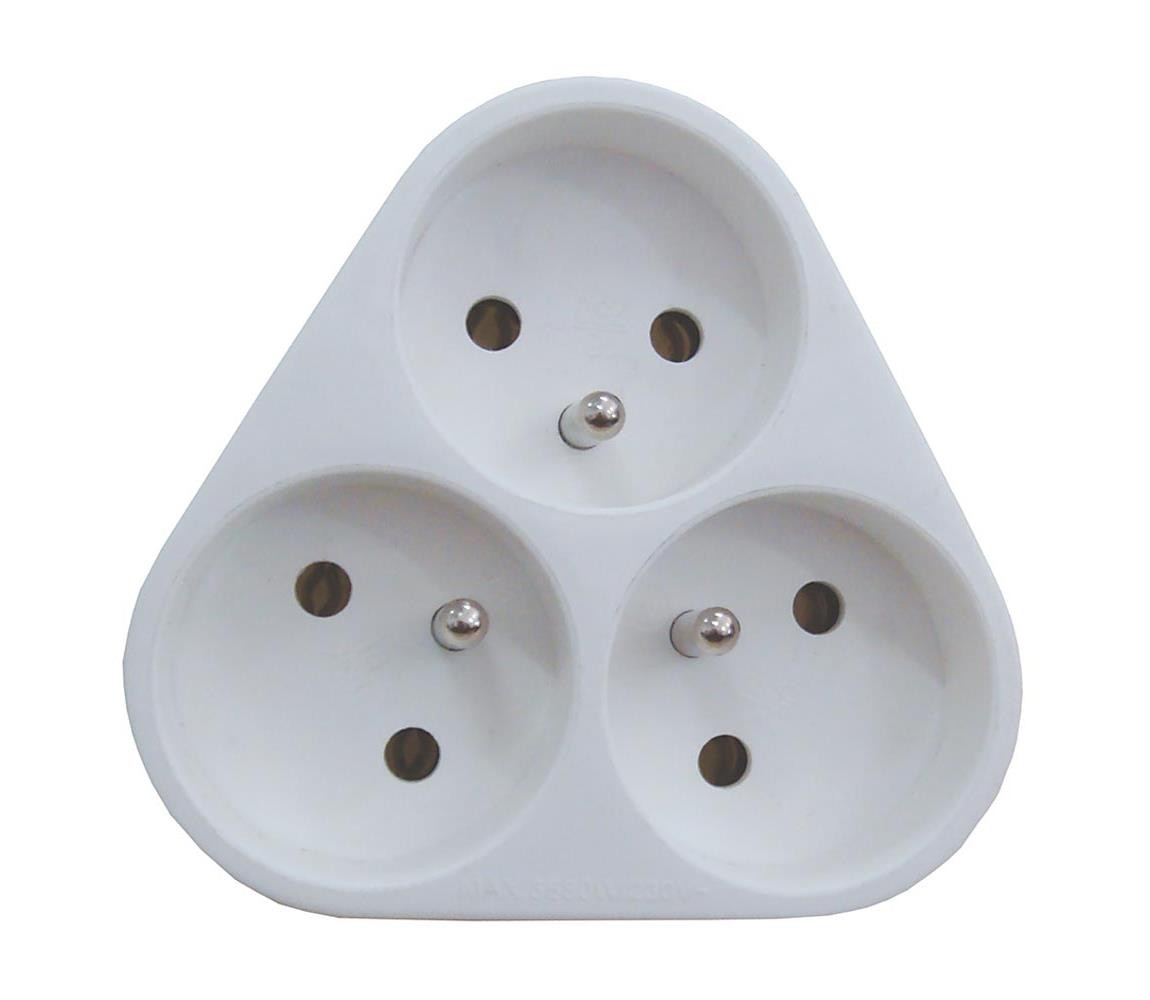 zásuvka rozbočovací 3 x