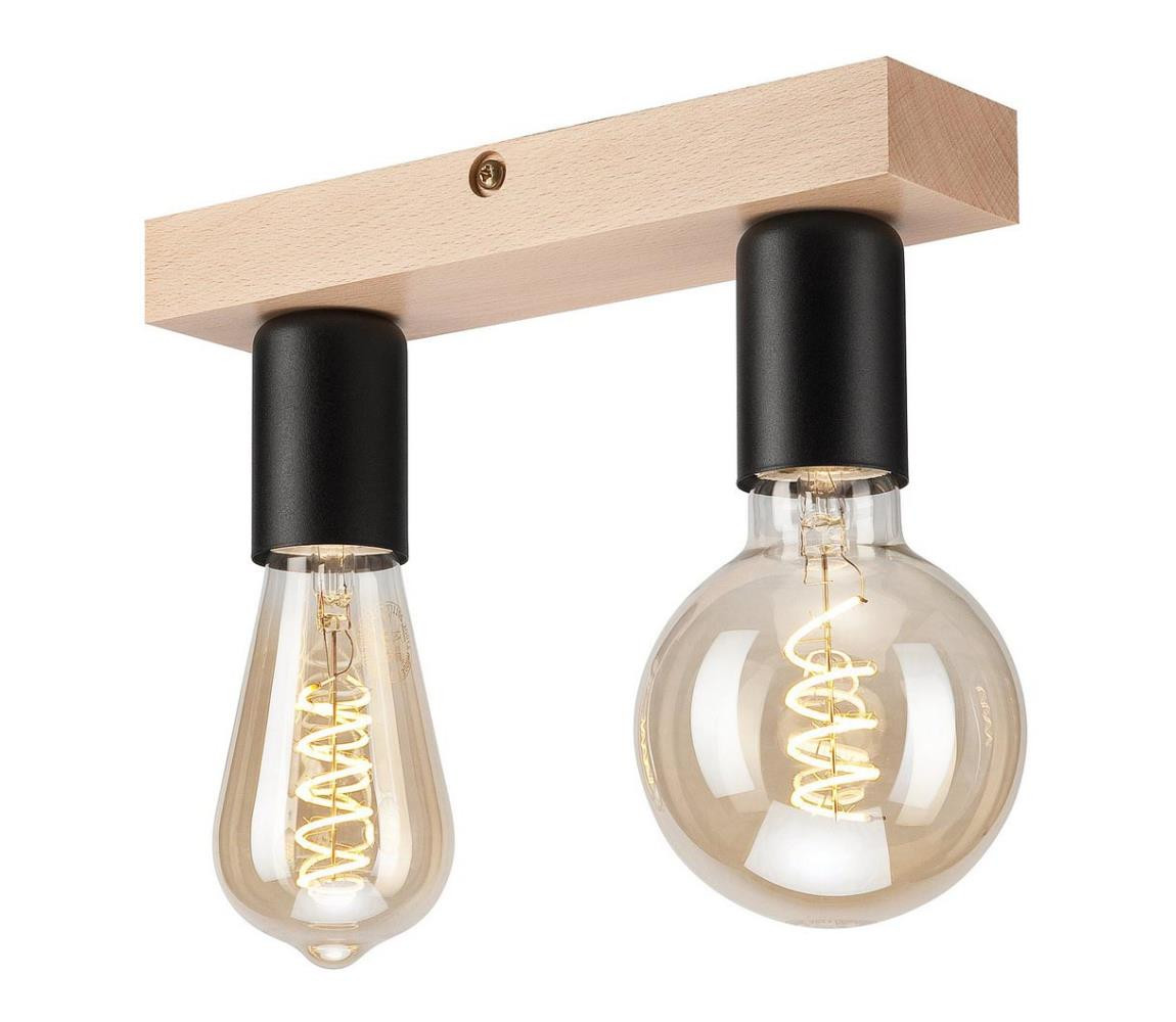 Přisazený lustr VITO 2xE27/60W/230V buk