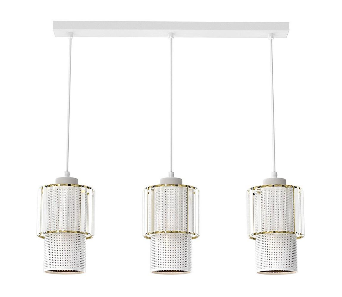 Lustr na lanku BLANCO 3xE27/60W/230V bílá