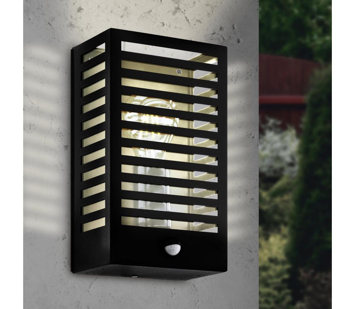 Eglo Eglo 900137- Venkovní nástěnné svítidlo se senzorem ALAMONTE 1xE27/60W/230V IP44