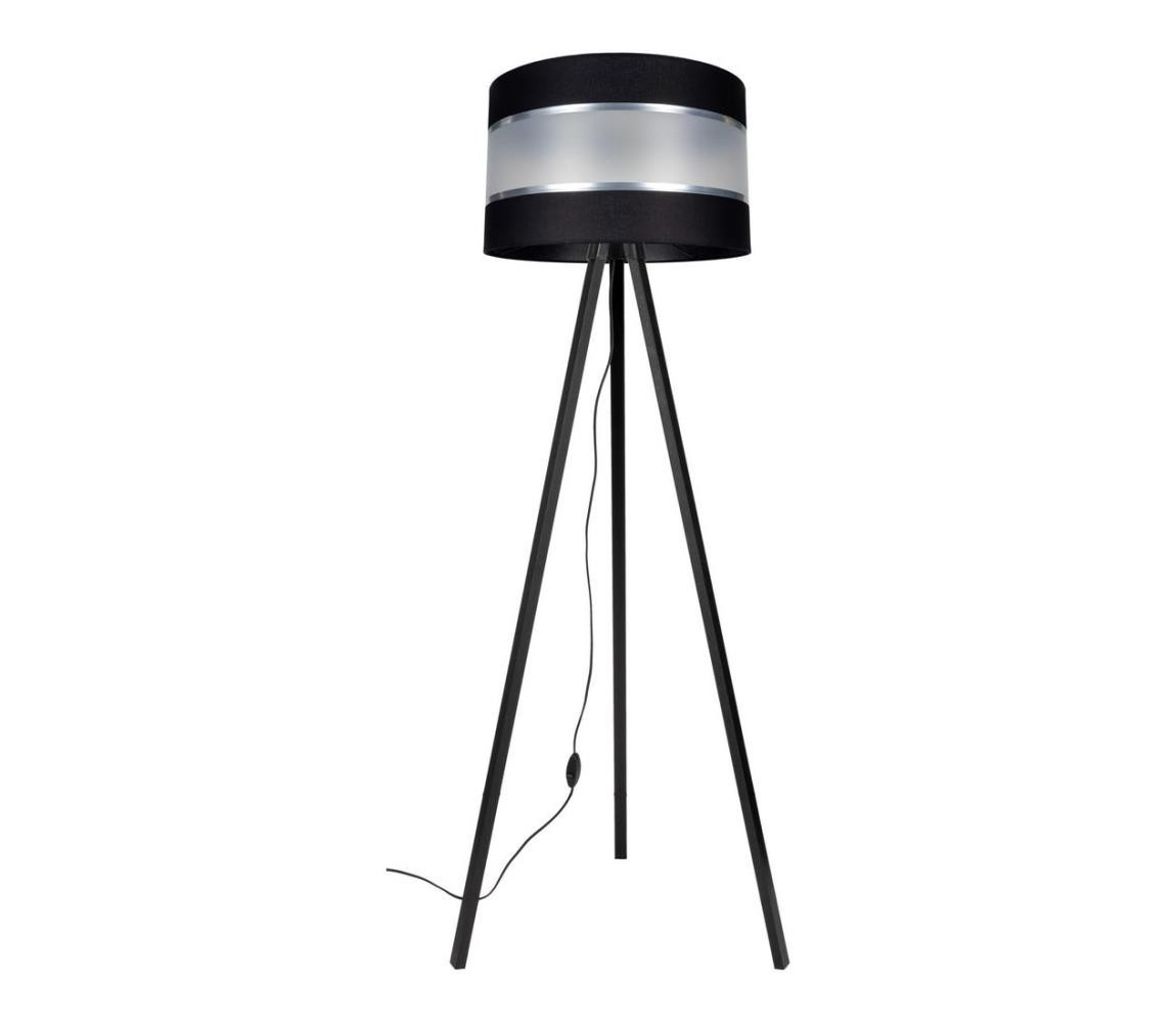 Stojací lampa CORAL 1xE27/60W/230V wenge/černá/chrom