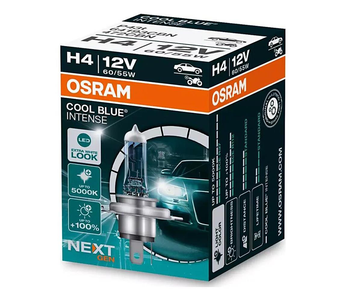 Osram SADA 2x Autožárovka COOL BLUE H4 P43t/60/55W/12V 5000K - Osram