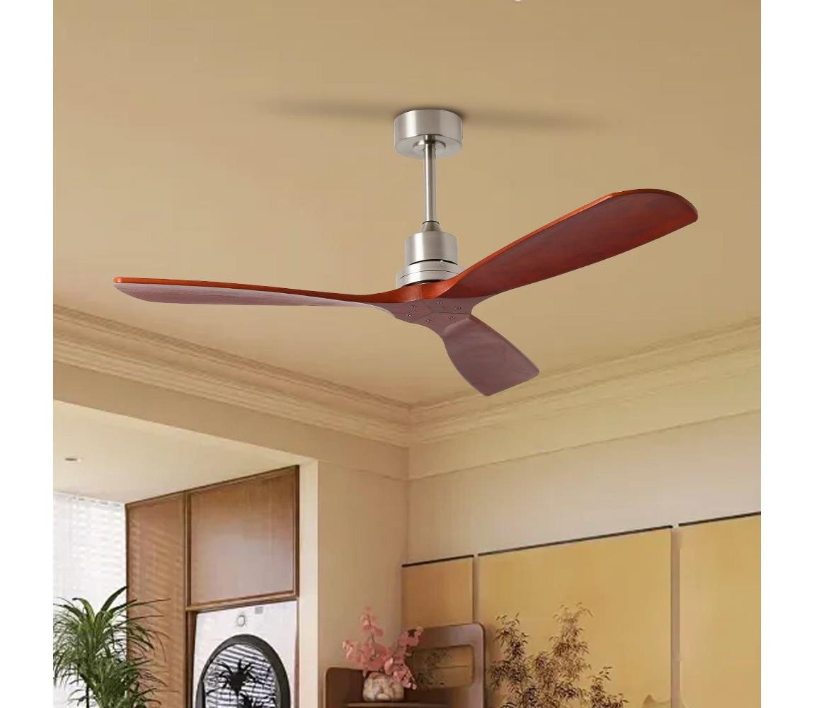 ZE ZE - Stropní látor LIONI Wi-Fi Tuya chrom/dub + DO