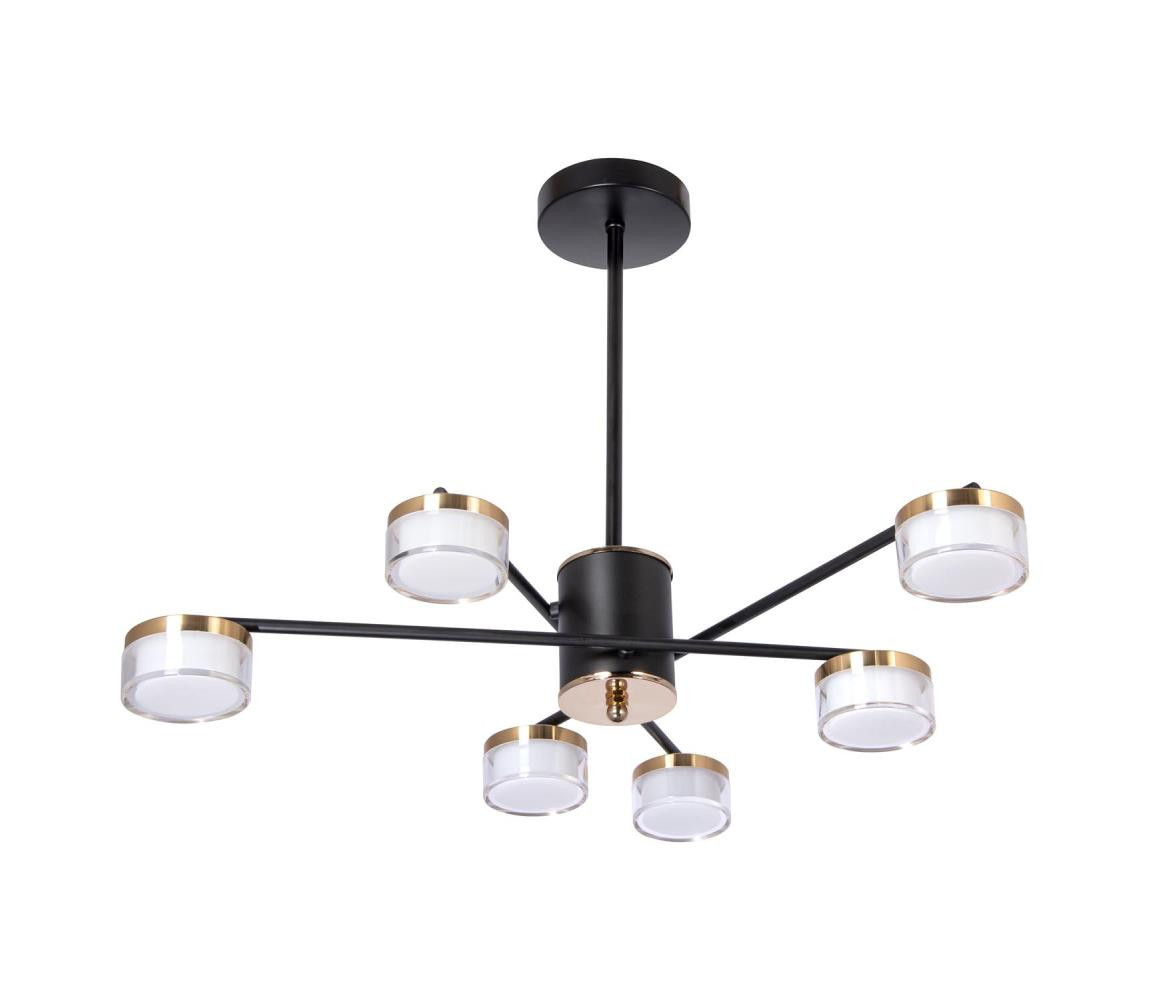 LED Lustr na tyči 6xLED/6W/230V 3000-6500K pr. 59 cm zlatá/černá