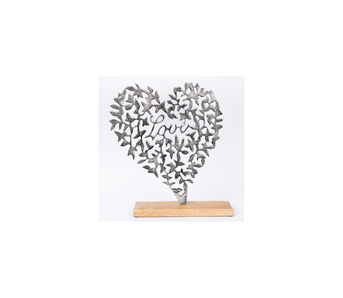 Eurolamp Stolní dekorace srdce 41x35 cm