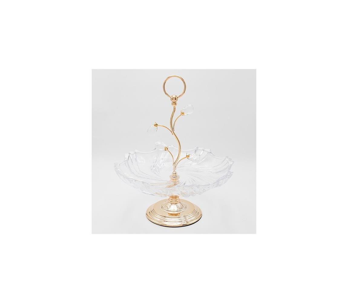 Eurolamp Dekorační podnos 33x38,5 cm zlatá