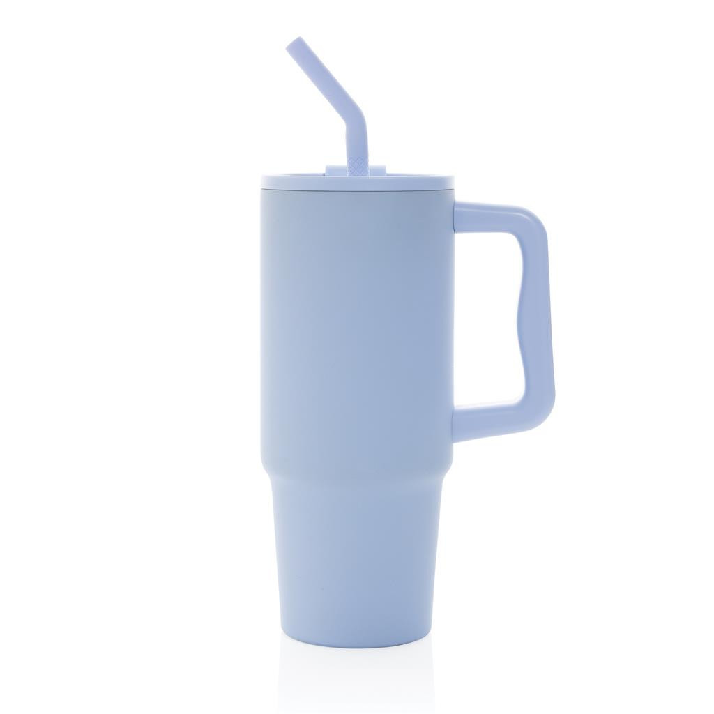 Velký nerezový termohrnek Embrace, 900ml, XD Design, světle modrý
