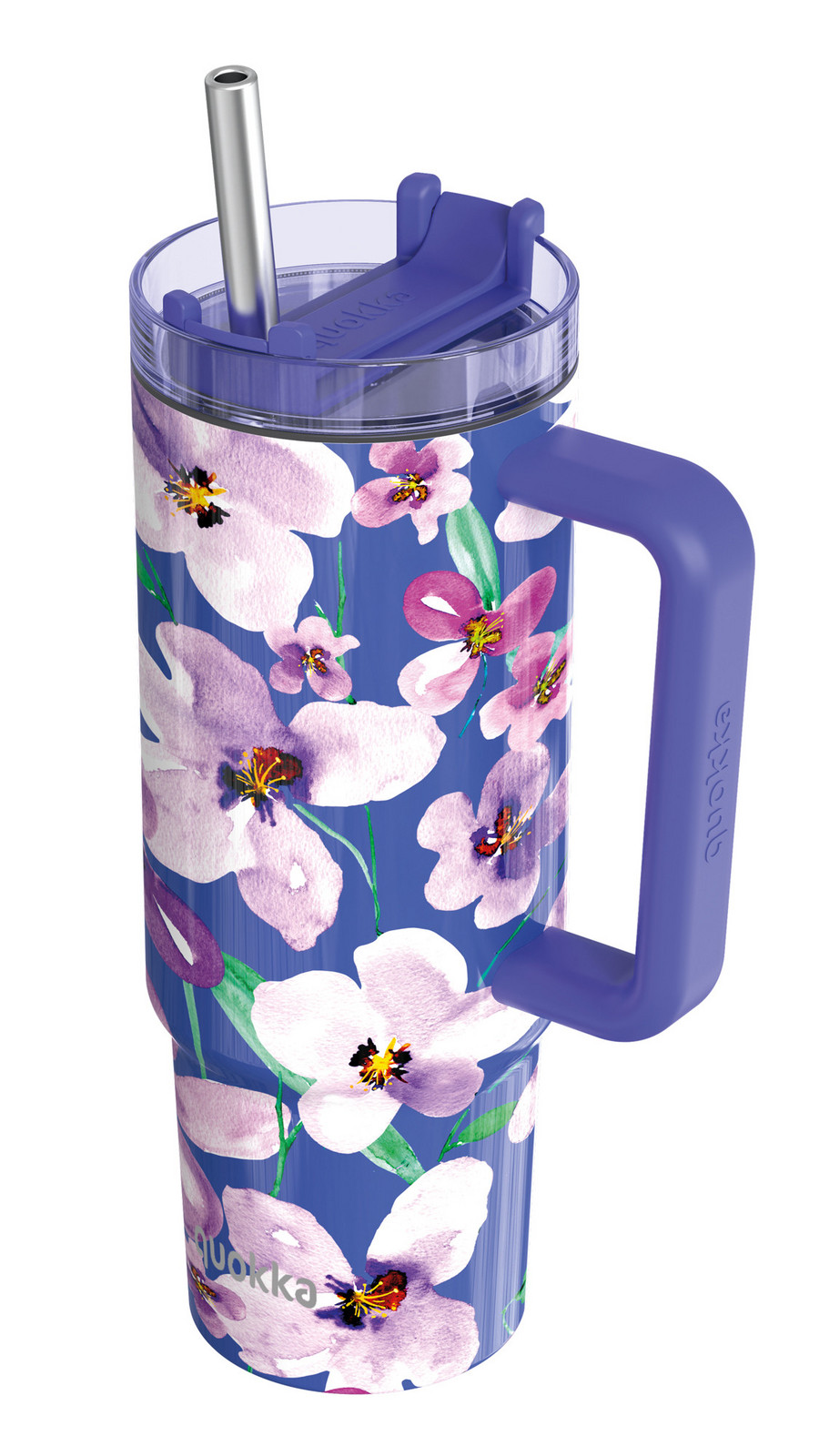 Termohrnek Stream s brčkem, 950ml, Quokka, flower clusk