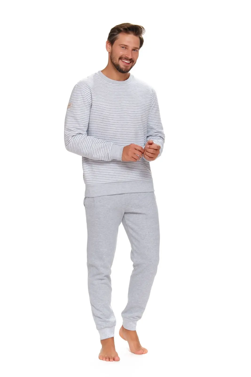 Pánské pyžamo 5248 light grey plus