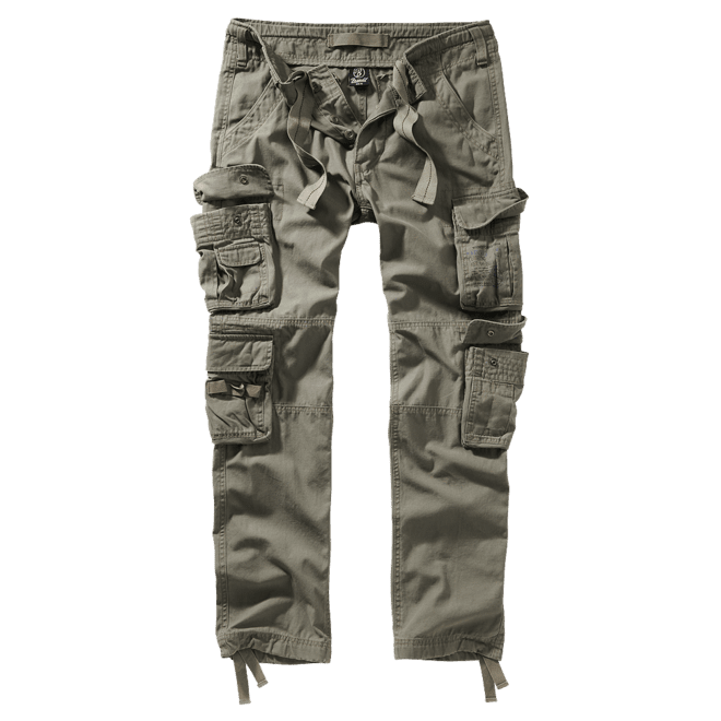 Brandit Kalhoty Pure Slim Fit Trouser olivové S