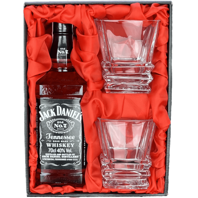 Alkohol Dárková sada Jack Daniel's old No. 7 se 2 sklenicemi Rocky