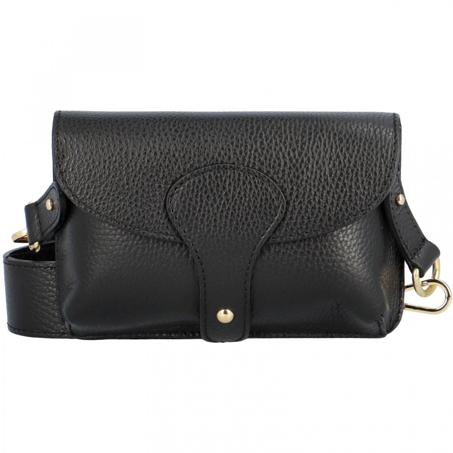 Dámská kožená crossbody černá - Delami Carolyn černá