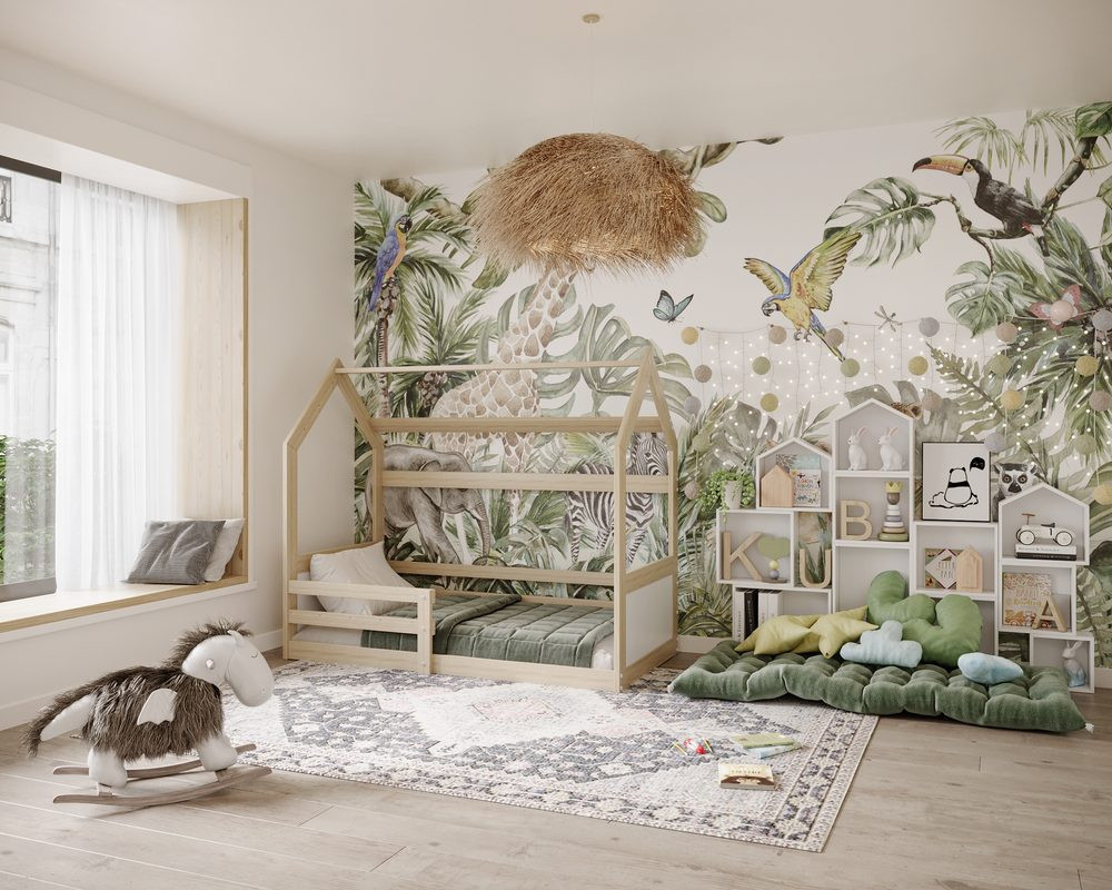 AJK - meble Dětská postel ve tvaru domečku Miki 80x160 cm + rošt ZDARMA