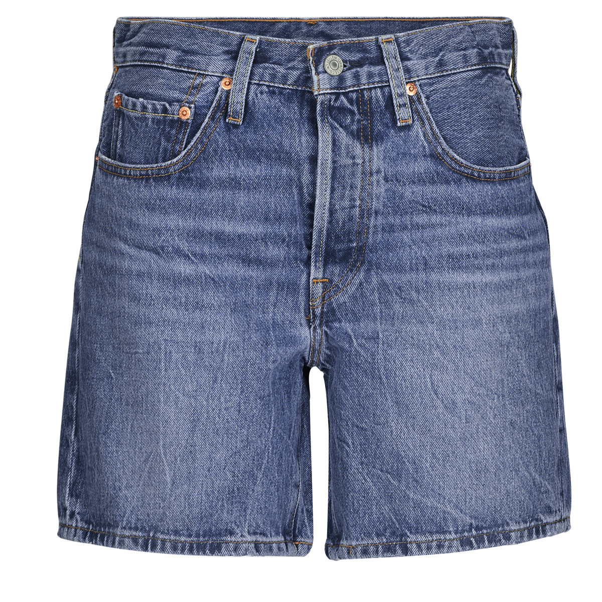 Levis  501® MID THIGH SHORT  Modrá