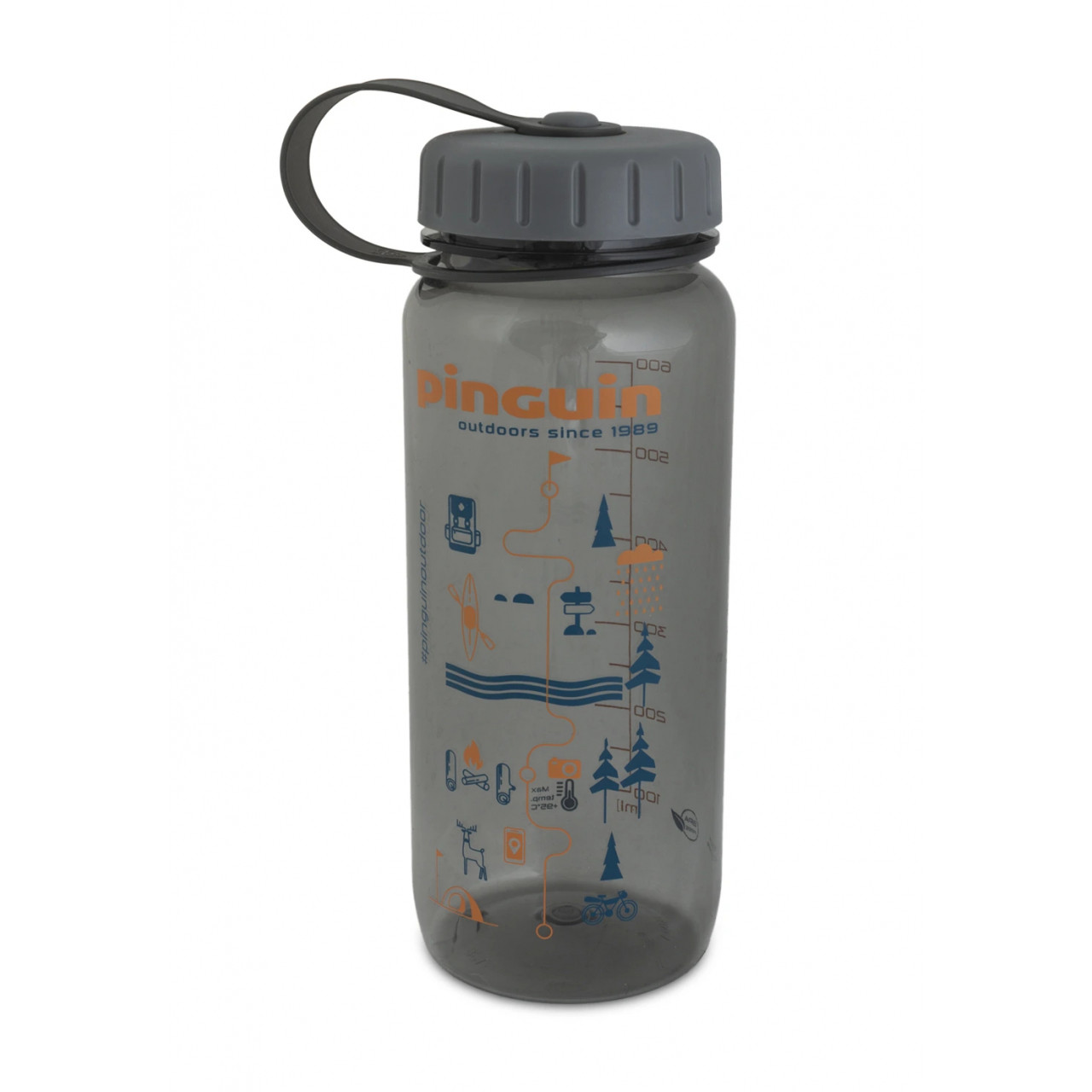 Láhev Pinguin Tritan Slim Bottle 0,65 l - šedá