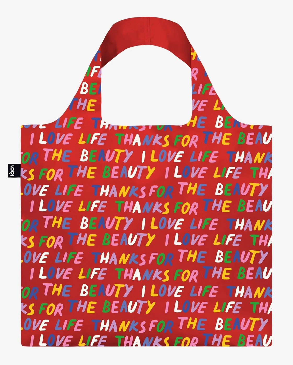 Skládací nákupní taška LOQI LOVE LIFE Red