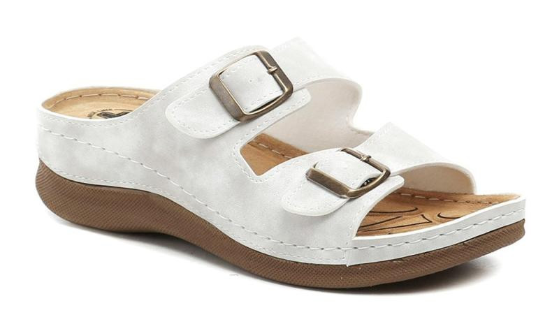 Medi Line 4617-S001 bílé dámské zdravotní pantofle