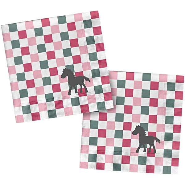 Ubrousky papírové Koně 33x33cm 20 ks