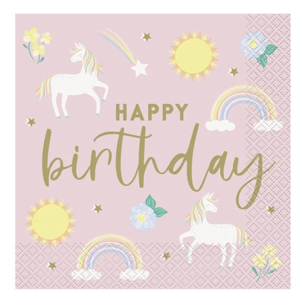 Ubrousky papírové HB Unicorn 16 ks