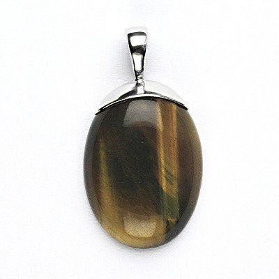 Stříbrný přívěsek, přírodní tygří oko, 8,85 g