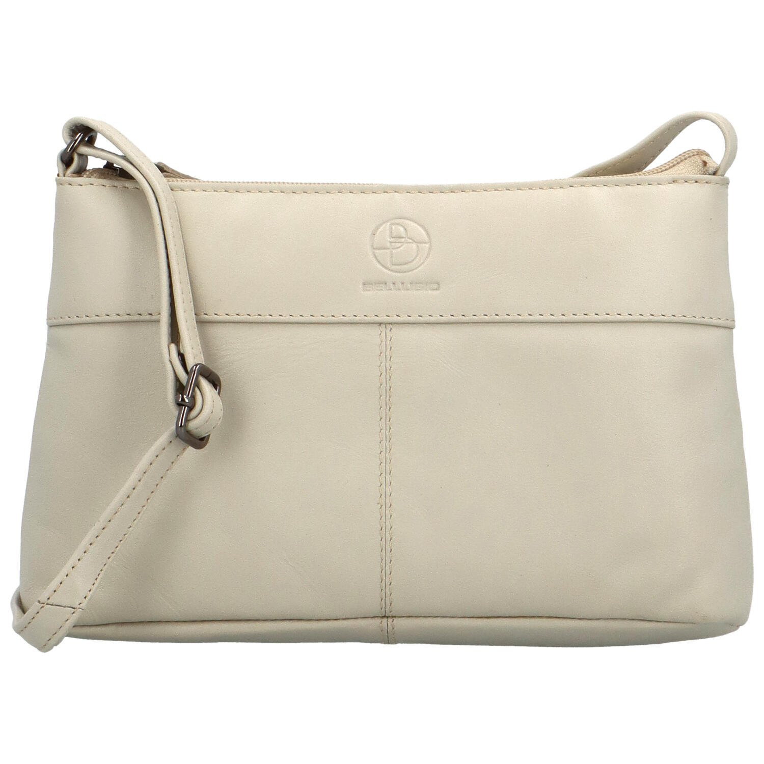 Stylová dámská malá crossbody kabelka Lamiss, krémová
