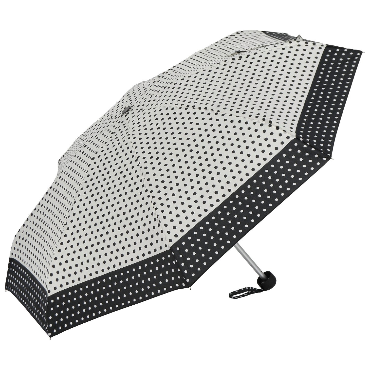 Dámský skládací deštník Maciej, šedo-černý