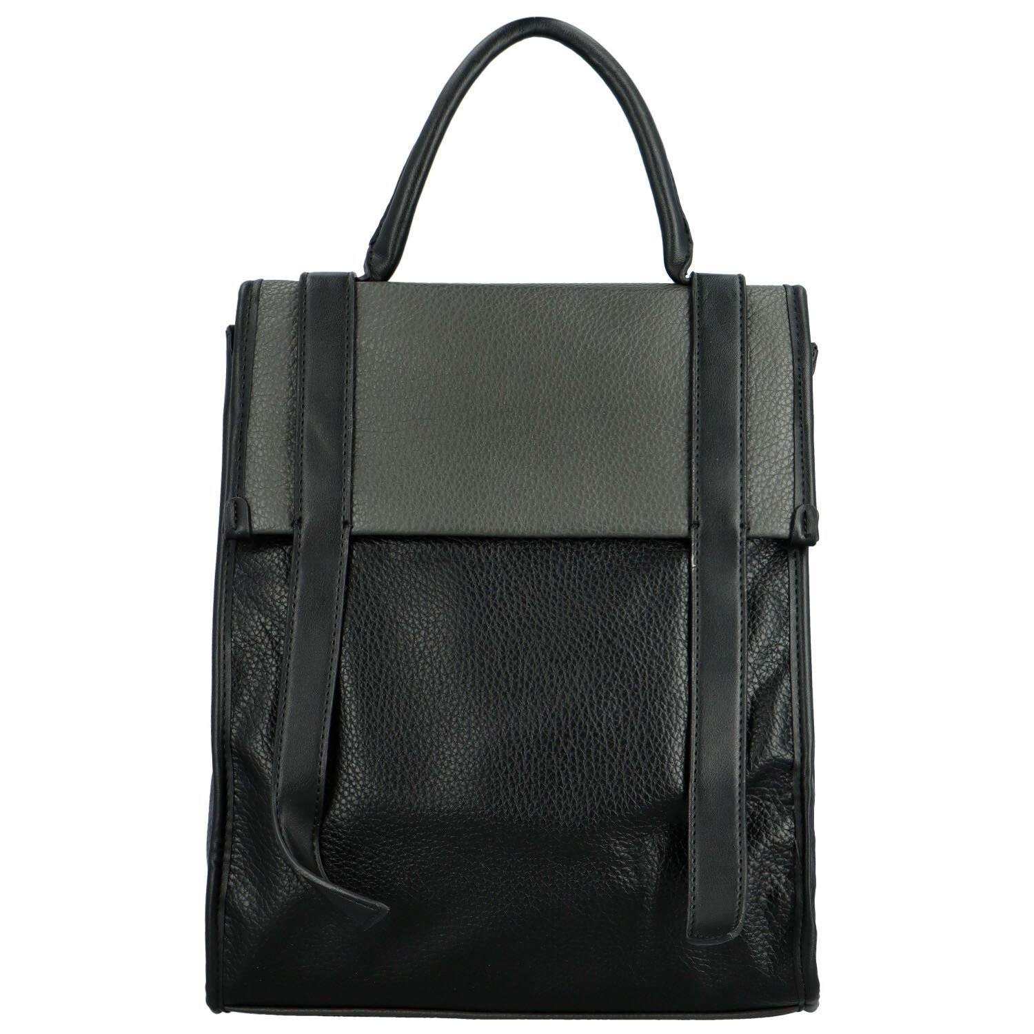 Trendy dámský koženkový kabelko-batoh Tabit, černý