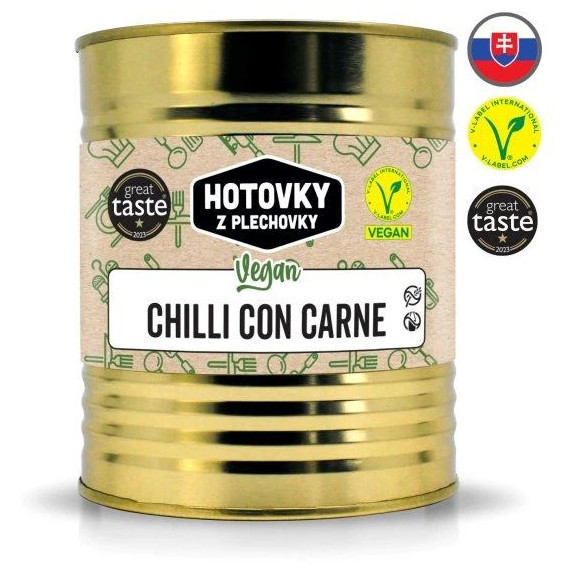 Hlavní jídlo Hotovky z plechovky VEGAN Chili con carne 800g