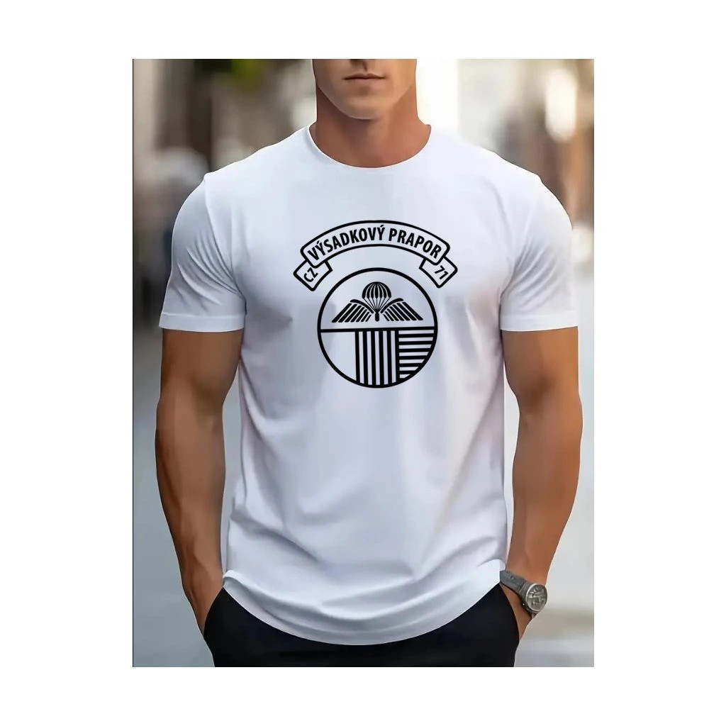 Triko Striker AČR 43. výsadkový prapor Chrudim - bílé, M