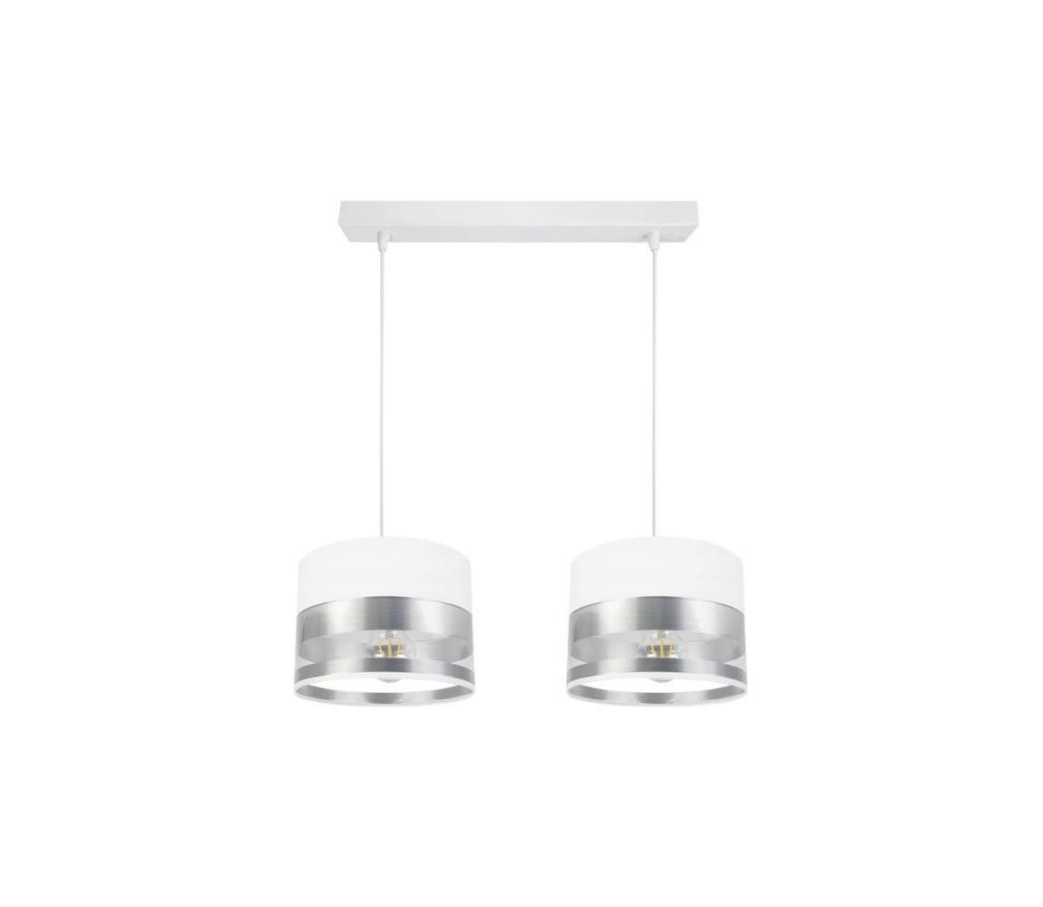 Lustr na lanku MILO 2xE27/60W/230V stříbrná