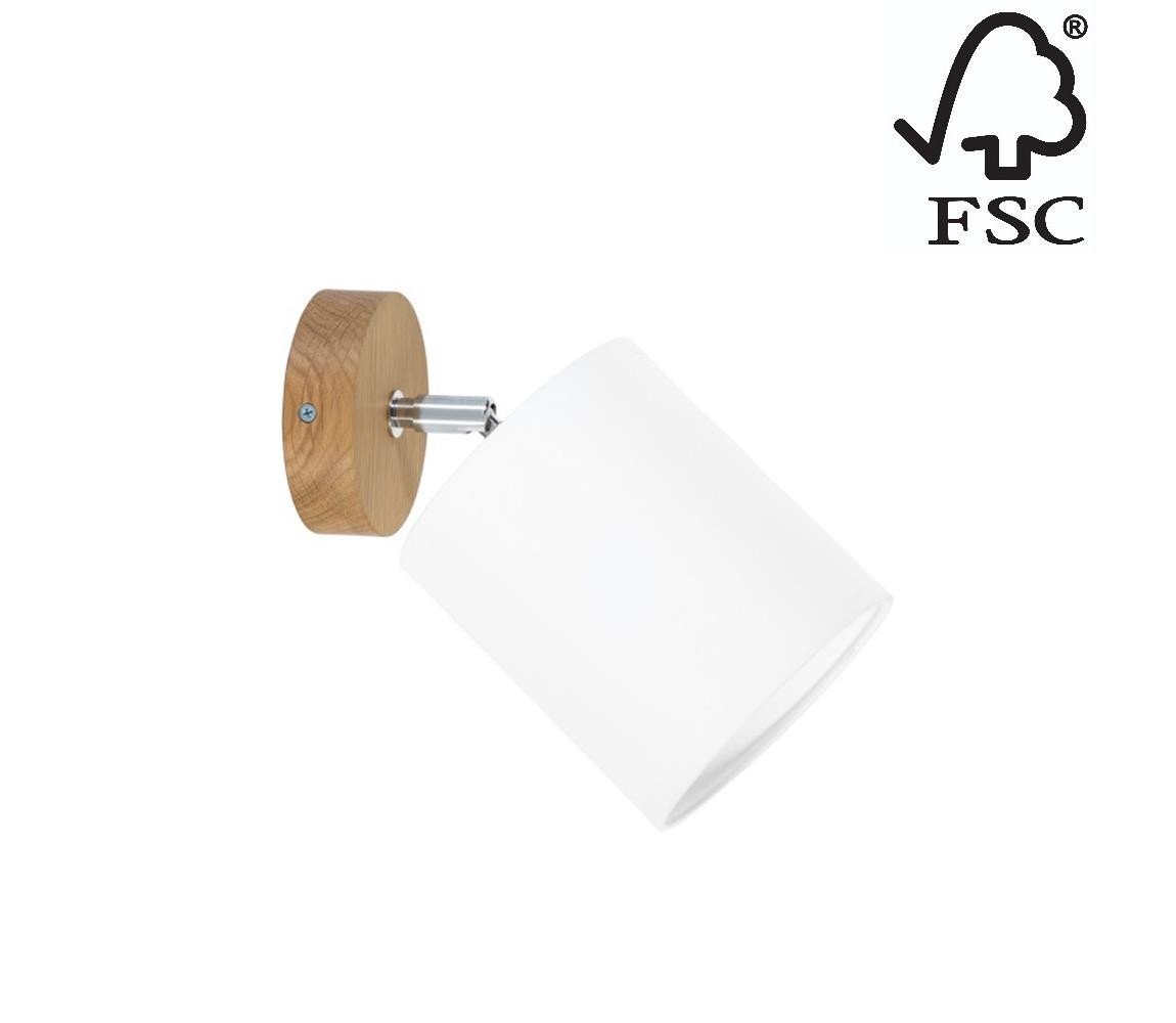 56744174 - Nástěnné bodové svítidlo APRILLIA 1xE27/25W/230V dub bílá