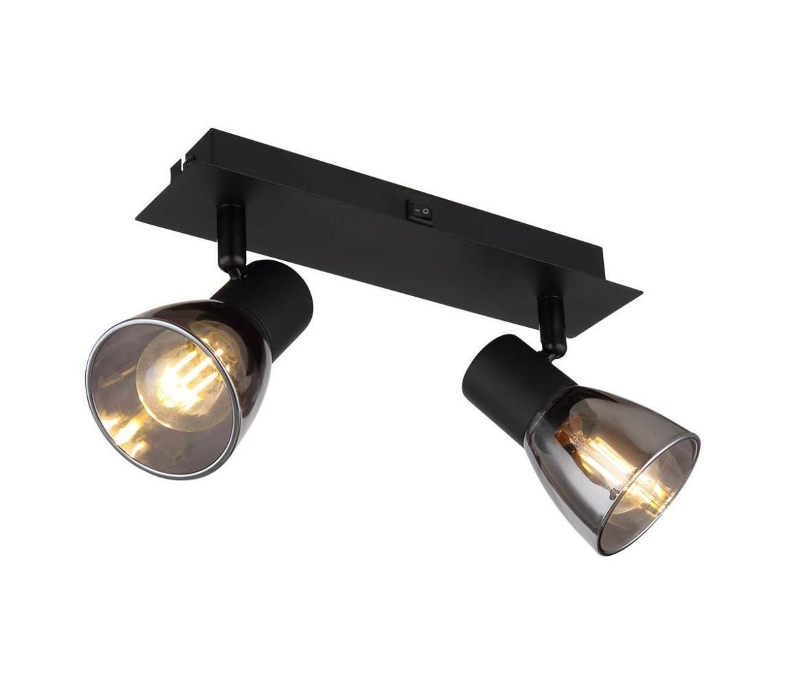 Globo Globo 54307-2 - Nástěnné bodové svítidlo CLAUDE 2xE14/40W/230V černá