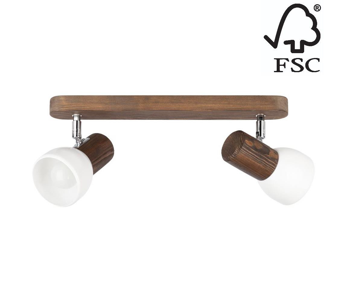 DO2225256 - Stropní bodové svítidlo NEL 2xE27/15W/230V borovice