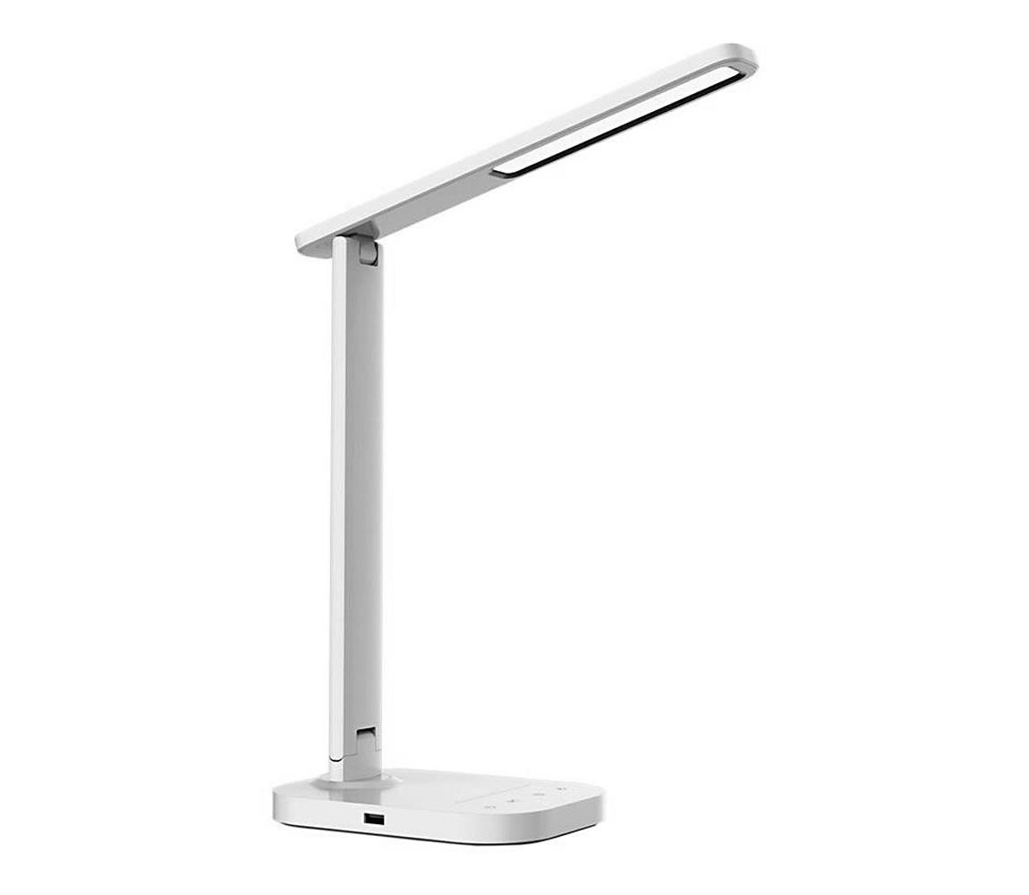 LED Stmívatelná dotyková stolní lampa s USB konektorem KIARA LED/7W/230V bílá