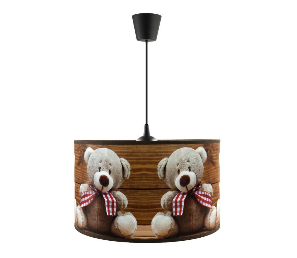 Dětský lustr na lanku BEARS 1xE27/60W/230V