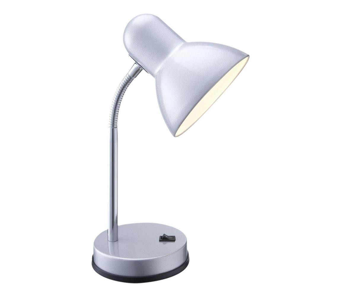 Globo Globo 2487- Stolní lampa BASIC 1xE27/40W/230V stříbrná