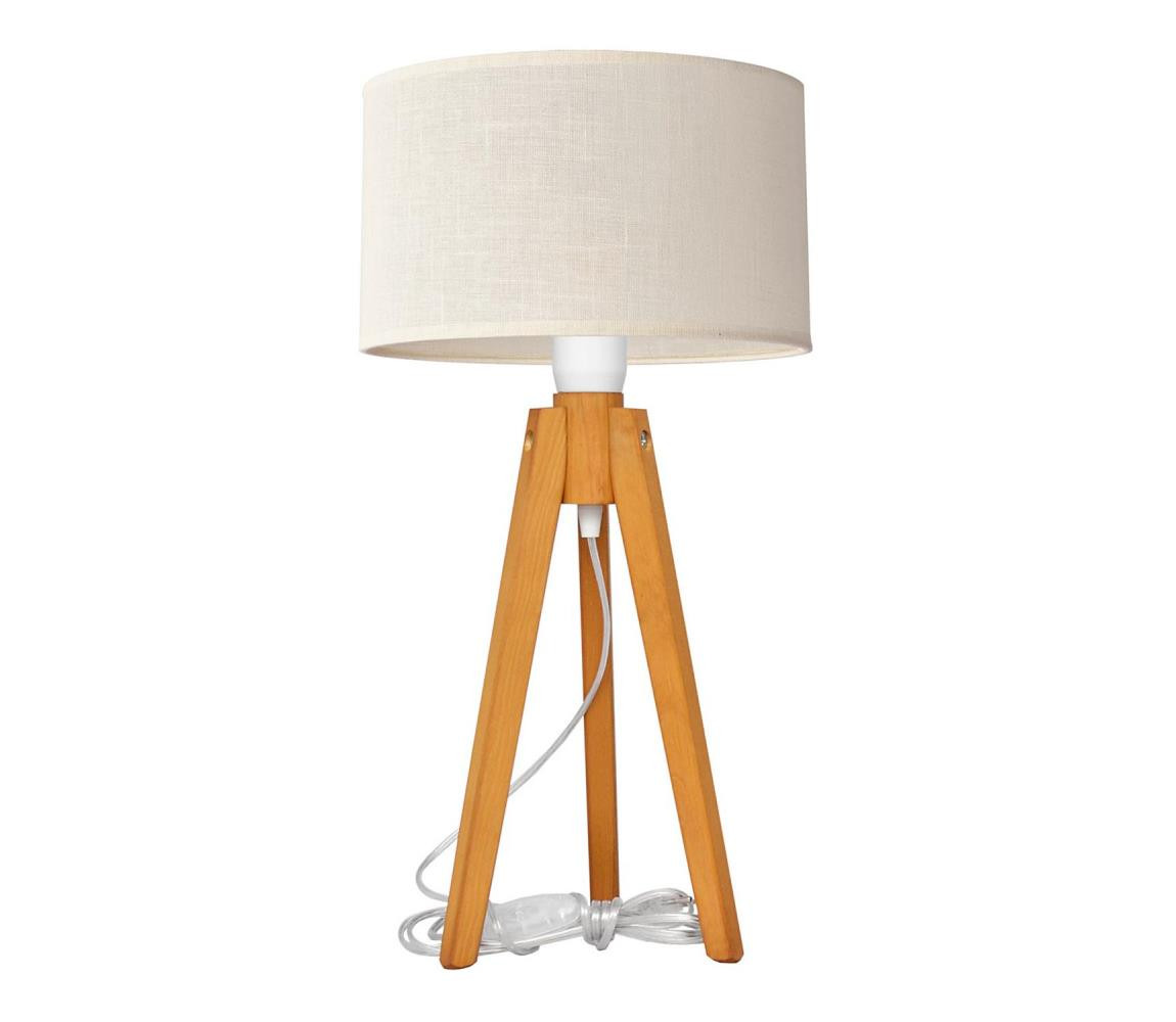 Stolní lampa ALBA 1xE27/15W/230V krémová/dub
