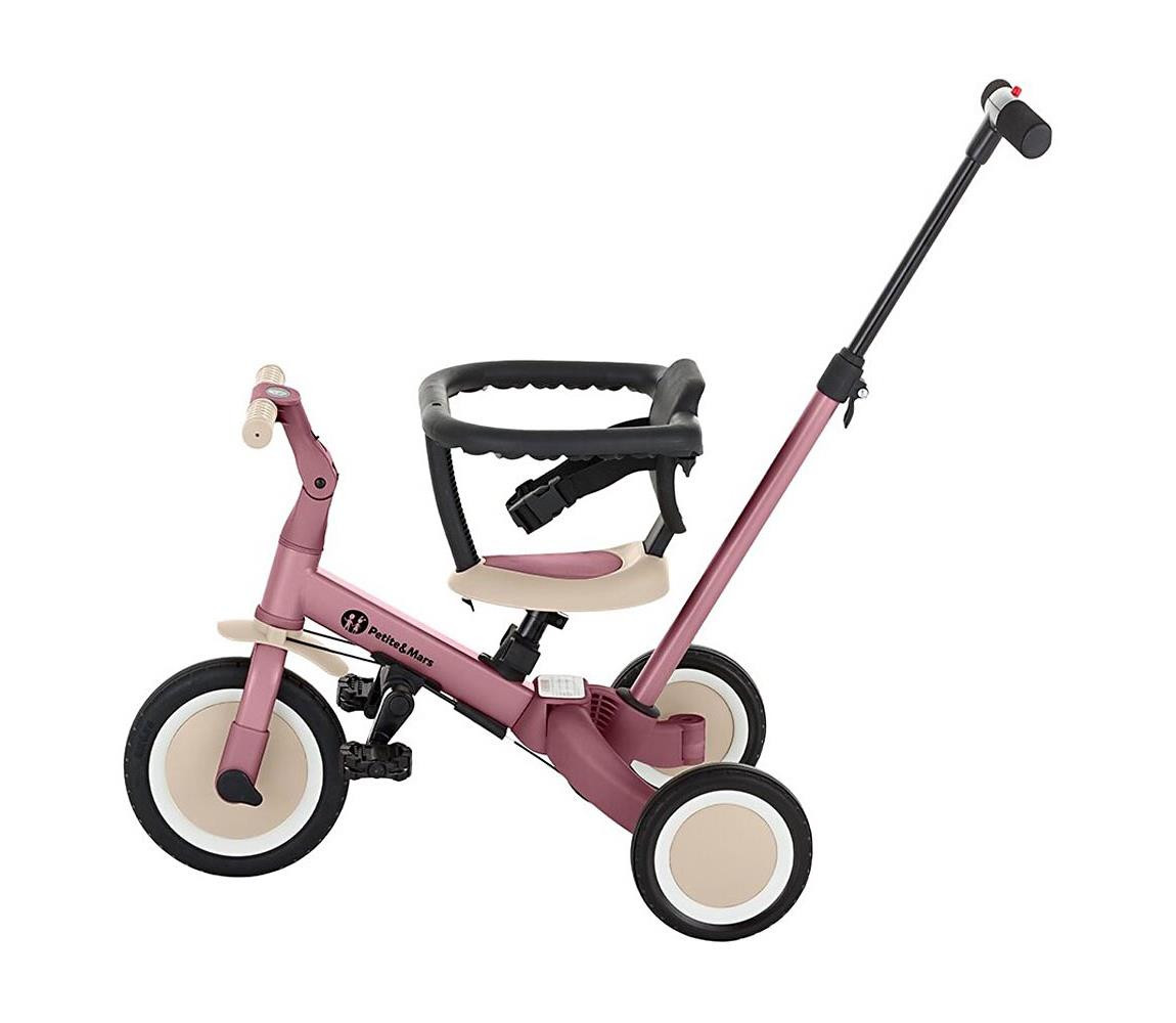 Petite&Mars PETITE&MARS - Dětská tříkolka 5v1 TURBO Dusty Rose