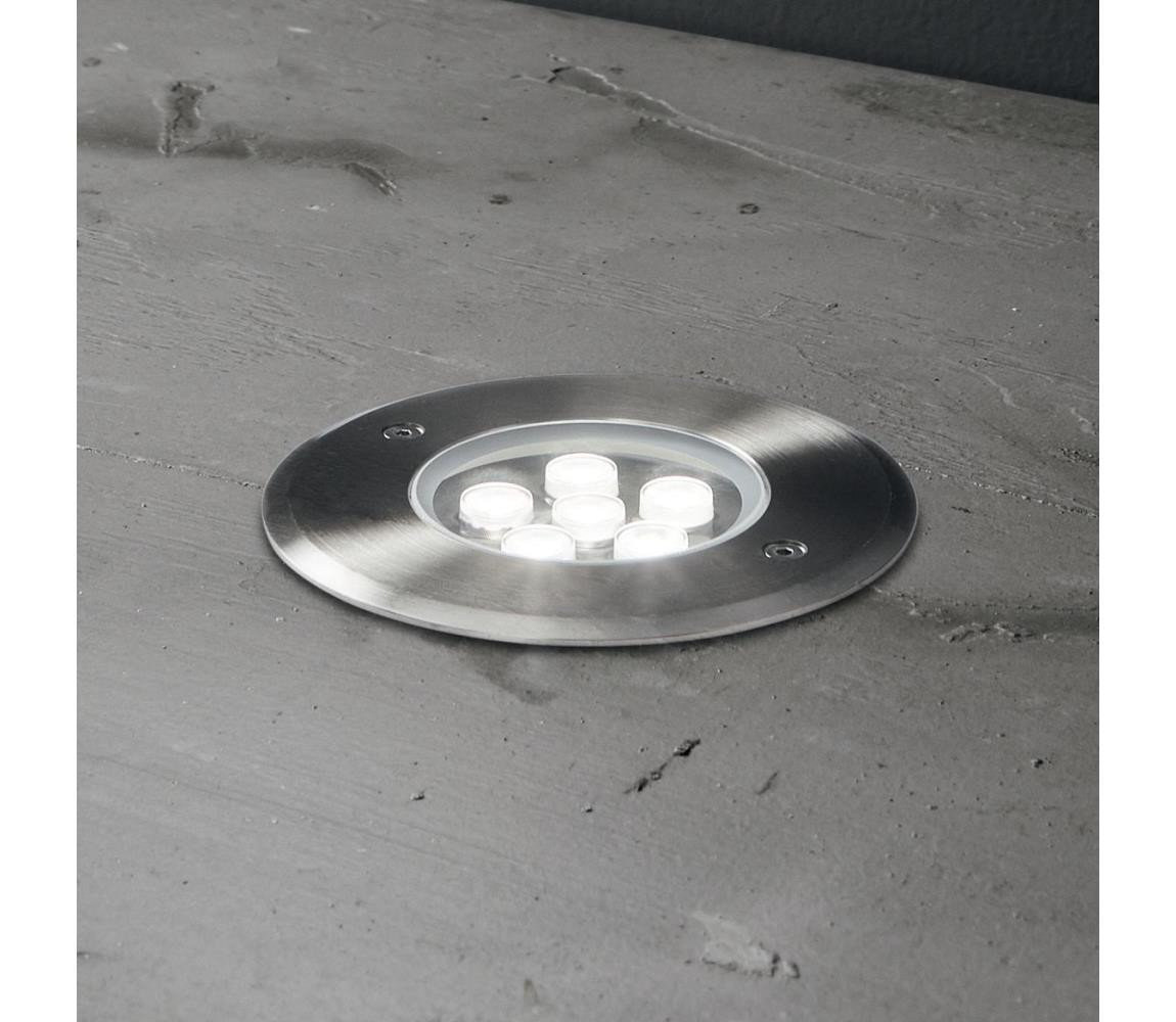 Ideal Lux Ideal Lux - LED Nájezdové svítidlo FLOOR LED/6W/230V pr. 12 cm CRI 90 IP67 chrom