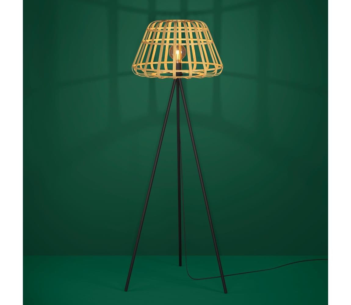 Eglo Eglo 390155 - Stojací lampa MONTEZUELO 1xE27/40W/230V hnědá