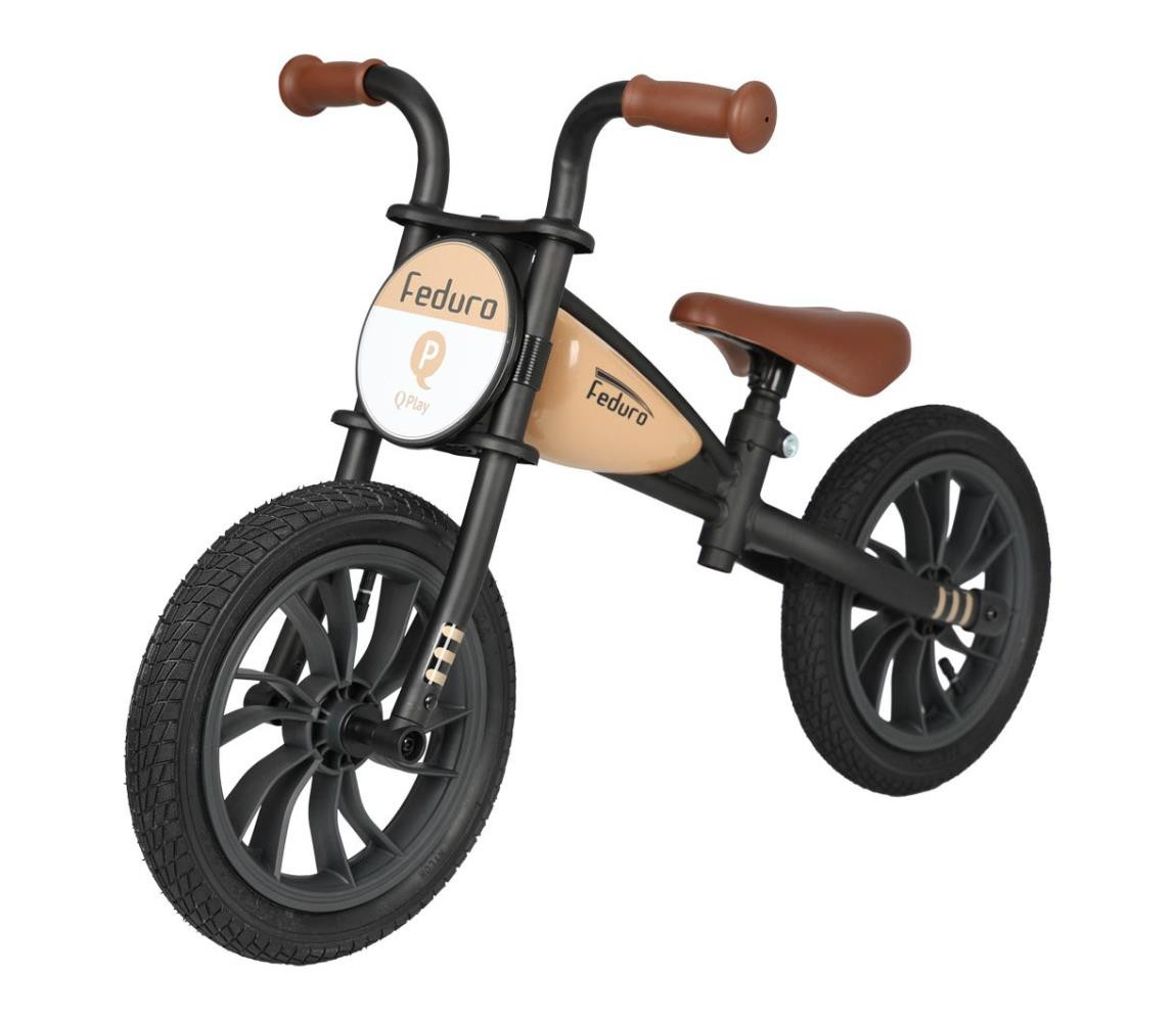 QPlay QPlay - Odrážedlo FEDURO černá/béžová