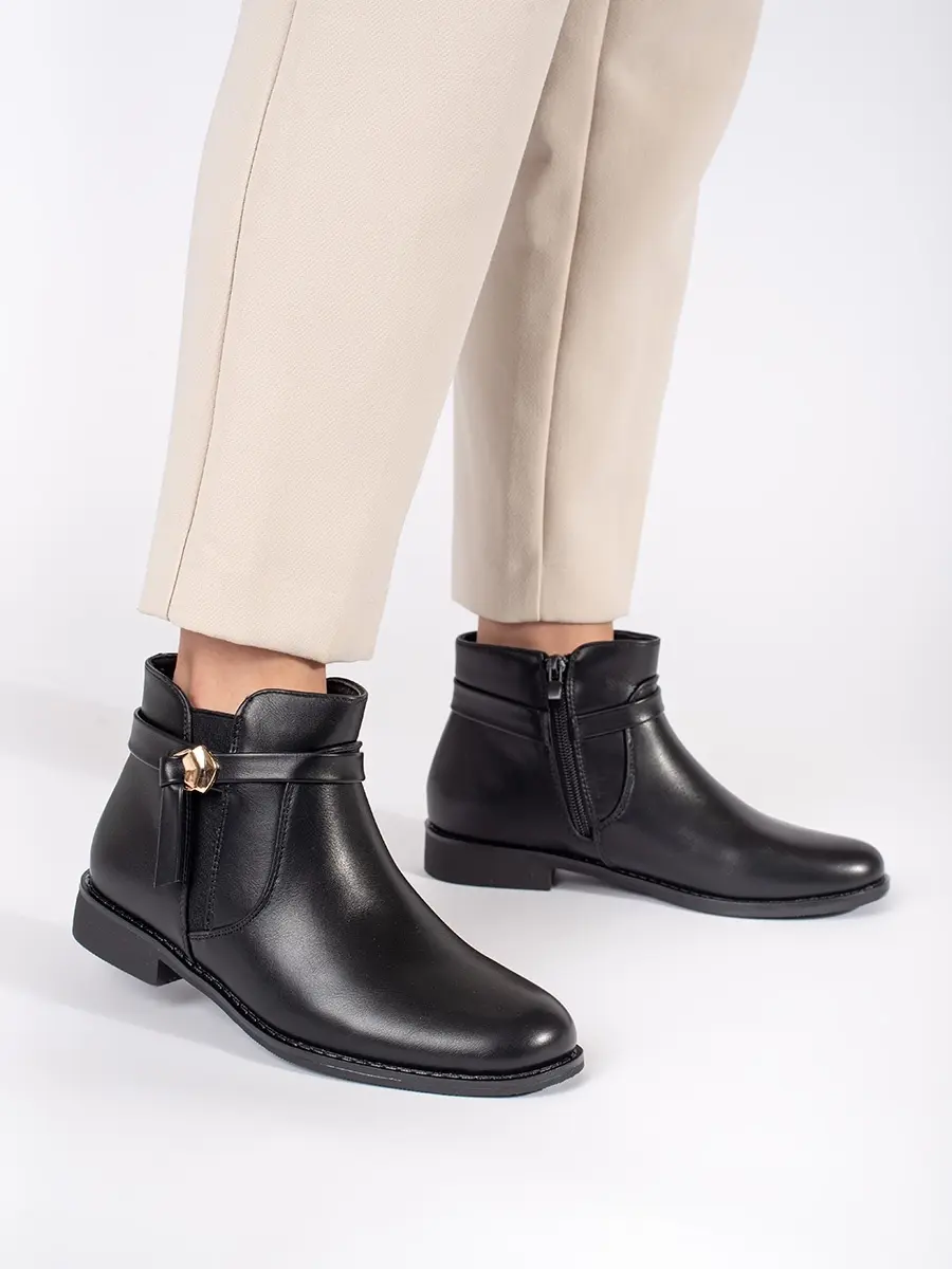 Trendy dámské kotníkové boty na širokém podpatku