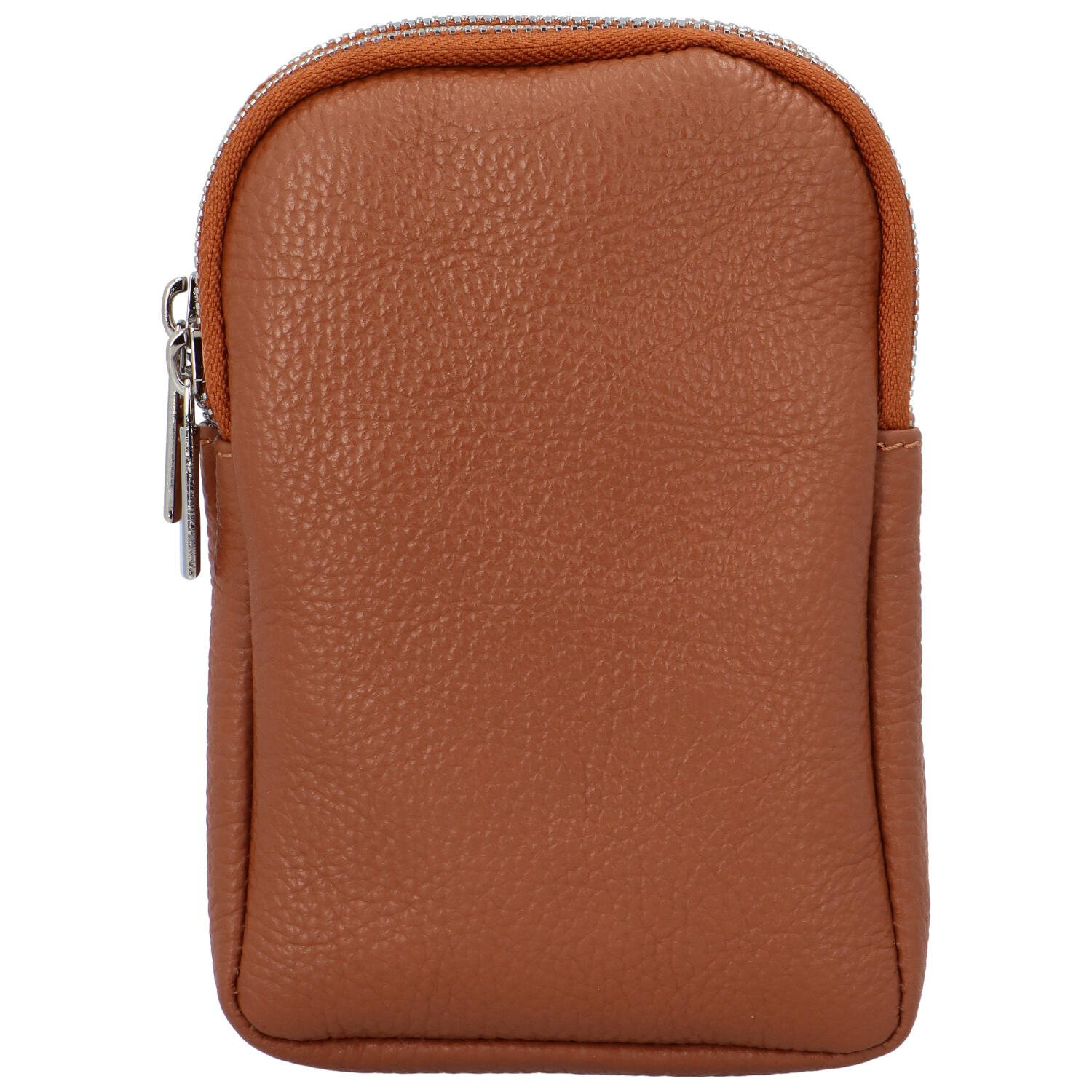 Dámské kožené crossbody pouzdro koňakové - Delami Valli koňak